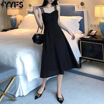 YYFS женские модные летние весенние однотонные повседневные платья без рукавов с высокой талией и принтом S белый