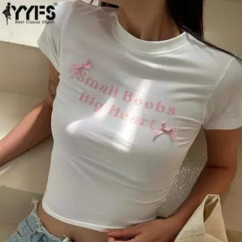 YYFS женские модные повседневные летние весенние блузки и рубашки с короткими рукавами и круглым вырезом S белый