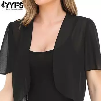 YYFS женские модные повседневные летние весенние однотонные блузки и рубашки с короткими рукавами и v-образным вырезом с принтом S чёрный
