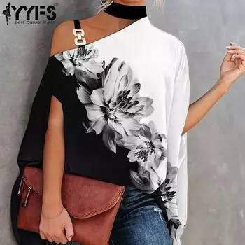 YYFS Женские модные повседневные летние весенние топы блузки и рубашки S