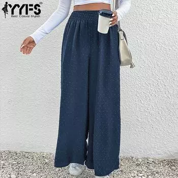 YYFS Женские модные повседневные однотонные брюки с принтом и капри S