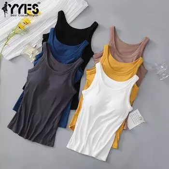 YYFS женские модные повседневные однотонные майки с принтом, футболки и топы, майки и майки S белый