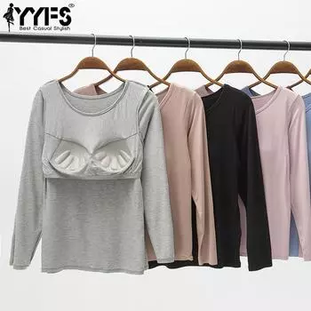 YYFS женские модные повседневные однотонные пуловеры с круглым вырезом и длинными рукавами, осень-зима с однотонным принтом M розовый