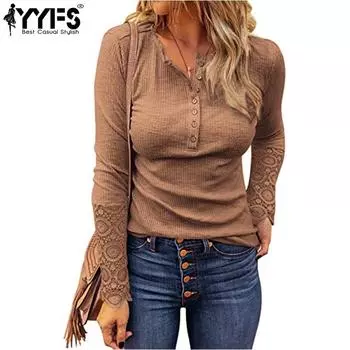 YYFS женские модные повседневные однотонные пуловеры с круглым вырезом и длинными рукавами, осень-зима с однотонным принтом S