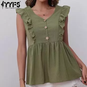 YYFS женские модные повседневные однотонные свободные футболки и топы с короткими рукавами и v-образным вырезом с принтом