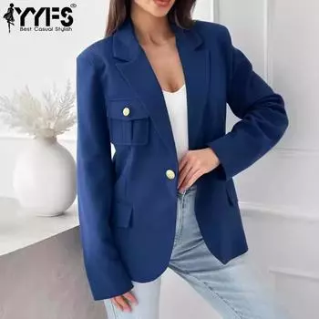 YYFS женские модные повседневные осенне-зимние однотонные рубашки-поло с длинным рукавом и принтом, блузки и рубашки S белый