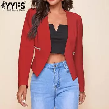 YYFS женские модные повседневные осенне-зимние однотонные блузки и рубашки с длинными рукавами с принтом
