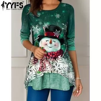 YYFS женские модные повседневные весенне-осенние блузки и рубашки с круглым вырезом с длинными рукавами S серый