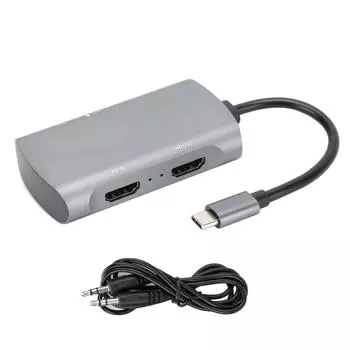 Z30A o Video Capture Card HDMi fMIC to HDMi foTypec M Local Loop Out