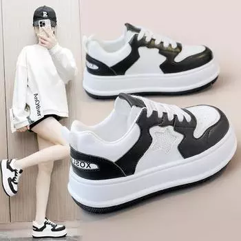 Z6609 Новые белые туфли женские весна-лето дышащие туфли на увеличенной платформе для пап повседневные туфли-лодочки белые туфли 35