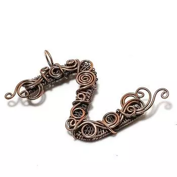 Z Look Gemstone Handmade Copper Wire Wrap Jewelry Pendant 2.17 G0v60