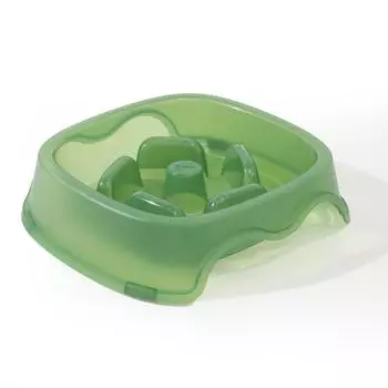 Z миска для кошек квадратная полупрозрачная для домашних животных нескользящая и против удушья миска для медленного кормления посуда для еды домашних животных миска для питьевой воды для собак