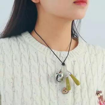 Z Новый длинный ретро-свитер с ожерельем-колоколом: Осенние и зимние аксессуары серебряный