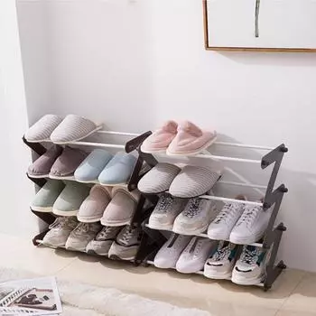 Z-образная полка для обуви, многоуровневый отдельно стоящий органайзер для обуви, простое хранение обуви, полка для хранения из нержавеющей стали в прихожей