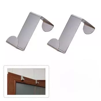 Z-образные крючки из нержавеющей стали за дверью, дверца кухонного шкафа в общежитии, шкаф без перфорации, задняя дверь, двойные подвесные крючки для одежды 2pcs