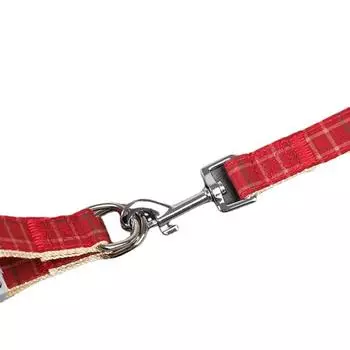 Z pet traction rope Pipitao second generation upgraded version, Korean version two-color plaid imitation nylon dog + dog rope 1.5cm (suitable for 8~ 7.5kg)