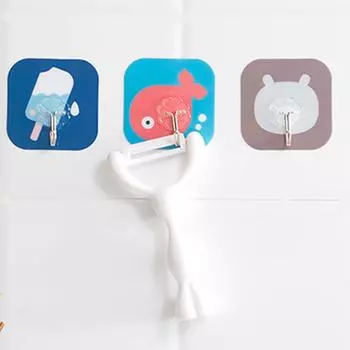 За дверью, прочный и бесследный домашний мультяшный паст, мультяшный крючок для хранения, милый крючок для кухни, дома, гостиной, ванной комнаты, ювелирные изделия Random