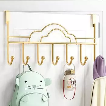 За дверными крючками Бытовая вешалка для хранения вещей Настенные крючки Вешалка для пальто без дырокола Вешалка для хранения вещей на дверь