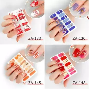 ZA Наклейка для ногтей Полный патч для ногтей Пленка для ногтей Пленка для ногтей Наклейка для ногтей Инструменты для ногтей Прочный водонепроницаемый ручной