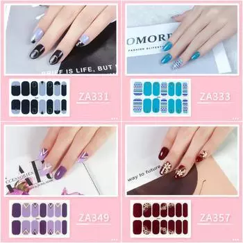 ZA Наклейка для ногтей Полный патч для ногтей Пленка для лака для ногтей Ручная наклейка для ногтей Инструменты для ногтей водонепроницаемы и долговечны