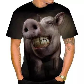 Забавная 3D футболка мужская/женская модная повседневная футболка с короткими рукавами 6XL