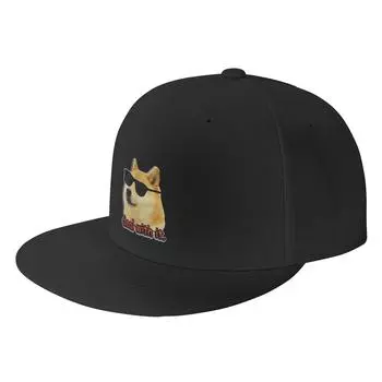 Забавная бейсболка Doge Deal with It унисекс в стиле хип-хоп, плоская бейсболка, регулируемая кепка дальнобойщика, спортивная кепка, регулируемая, четыре сезона, унисекс для взрослых One Size