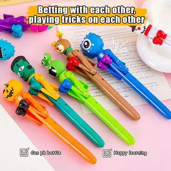 Забавная боксерская ручка Вампир Тыква Монстр Снеговик Санта-Клаус Шариковая ручка Декомпрессионная игрушка Хитрые игрушки Канцелярские принадлежности A9