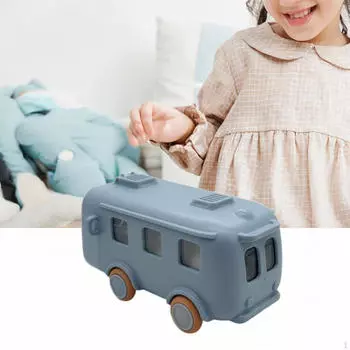 Забавная бутылка для воды для автобуса с поилкой, 500 мл, портативная детская чашка для гидратации для летних приключений синий