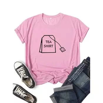Забавная чайная рубашка, футболки, женская летняя одежда, футболка Harajuku, футболка с рисунком Swag, повседневные топы с короткими рукавами в стиле хип-хоп для девочек