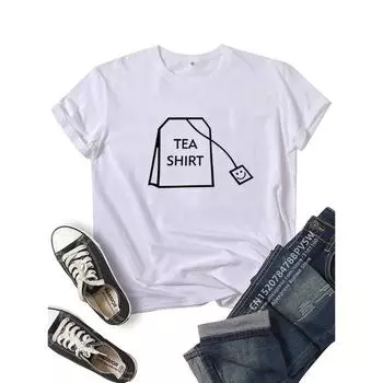 Забавная чайная рубашка, футболки, женская летняя одежда, футболка Harajuku, футболка с рисунком Swag, повседневные топы с короткими рукавами в стиле хип-хоп для девочек