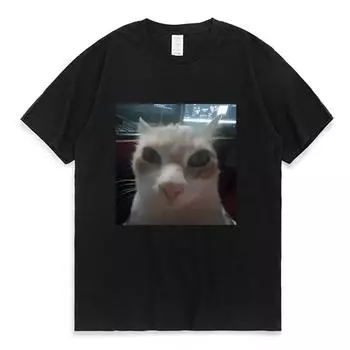 Забавная футболка El Gato Meme Sad Crying Cat Munchkin Kitty Meme, модная футболка с графическим рисунком, женская футболка унисекс в стиле Харадзюку, уличная футболка с коротким рукавом 2XL