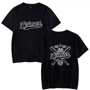 Забавная футболка Icrimax, крутая мужская футболка с круглым вырезом, повседневная, унисекс, уличная, с буквенным принтом, модная футболка, Camisetas Ropa Hombre XS чёрный