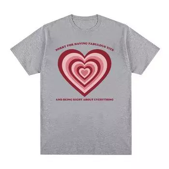 Забавная футболка «Извини за потрясающую грудь» и «Быть правым во всем», футболка для мужчин и женщин, модная хлопковая футболка в стиле ретро S чёрный