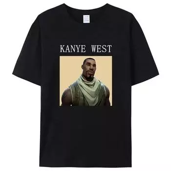 Забавная футболка Kanye West Meme, мужская винтажная футболка в стиле хип-хоп, рэп, мужская и женская хлопковая футболка с короткими рукавами, уличная одежда S