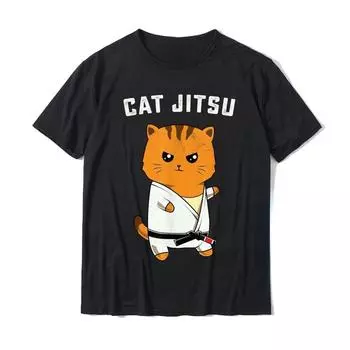 Забавная футболка Kawaii Jiu Jitsu Cat для грэпплинга BJJ или MMA, милые женские топы унисекс размера XS-4XL, футболка большого размера унисекс, Ropa Hombre Camisetas 4XL