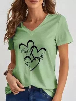 Забавная футболка с 3D принтом для женщин, модные топы с v-образным вырезом и короткими рукавами, летняя горячая распродажа, женская одежда, уличные трендовые свободные футболки S