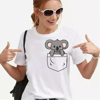 Забавная футболка с карманом слона и принтом, женские футболки для подростков, одежда унисекс, винтажная уличная одежда, повседневный стиль, модный пуловер, уличная одежда 7XL