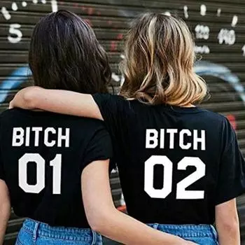 Забавная футболка Tumblr для девочек Bff Sister, модная женская шикарная футболка с буквенным принтом для девочек Bestie 01 02