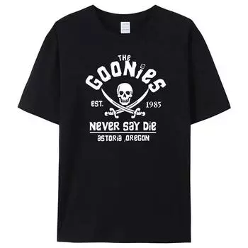 Забавная футболка в стиле хип-хоп для мужчин и женщин, повседневная футболка с пиратским флагом штата Орегон Never Say Die, популярный хлопковый дышащий топ с короткими рукавами S
