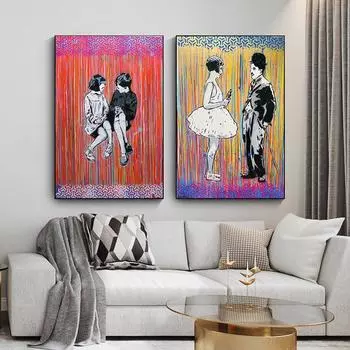 Забавная гравюра, картина маслом, постер, акварель, мультяшный настенный рисунок 21cm30cm NoFrame