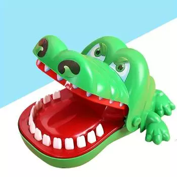 Забавная хитрая игрушка кусающий палец крокодил вечеринка настольная игра родитель-ребенок интерактивная игрушка зелёный