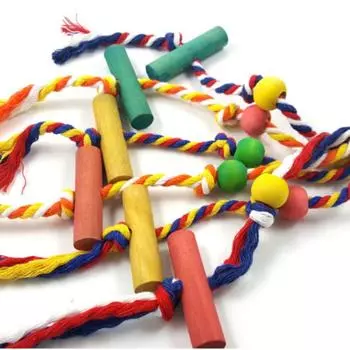 Забавная хлопковая веревка, игрушка-попугай, устойчивая к укусам, разрывающая птиц игрушка, жевательная игрушка для домашних животных, обучающая игрушка для корелл, товары для домашних животных