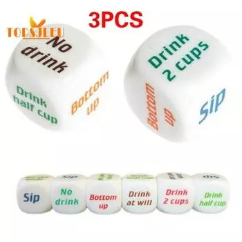 Забавная игра для принятия решения о броске кубиков для питья - 3 шт./компл., вечеринка, бар, паб, клуб, игрушка в подарок