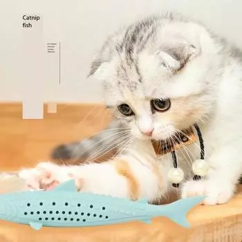 Забавная игра Котенок Чистка зубов Кошка Бросание Игрушки Моделирование Рыба Аксессуары для домашних животных Жевание кошачьей мяты Игрушка для обучения Принадлежности Рыба Игрушка для кошек
