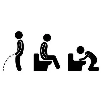 Забавная икона для ванной комнаты, художественная наклейка на дверь туалета, наклейка на стену, съемное украшение для дома