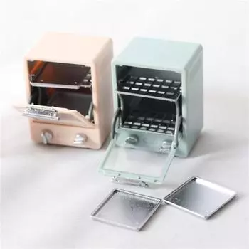 Забавная изысканная высокая имитация экологически чистая миниатюрная духовка кухонные принадлежности модель для домашнего кукольного домика микроволновая печь розовый