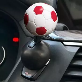 Забавная кнопка запуска в форме футбольного мяча, клейкая однокнопочная кнопка запуска, стильная кнопка запуска автомобиля, рокер, украшения для автомобиля, аксессуары красный