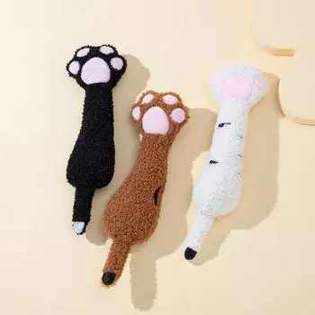 Забавная креативная легкая игрушка для кошек с кошачьей мятой, милая форма лапы, аксессуары для моляров для домашних животных чёрный