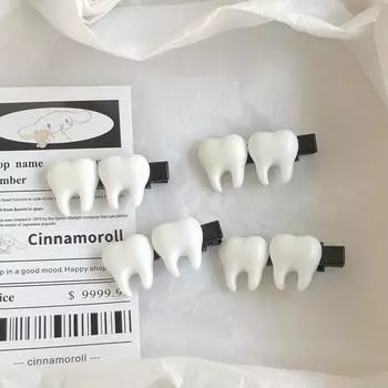 Забавная креативная заколка для волос с зубами Y2K, заколка для волос с боковой челкой, модные аксессуары для волос, головные уборы для девочек, подарки