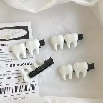 Забавная креативная заколка для волос с зубами Y2K, заколка для волос с боковой челкой, модные аксессуары для волос, головные уборы для девочек, подарки